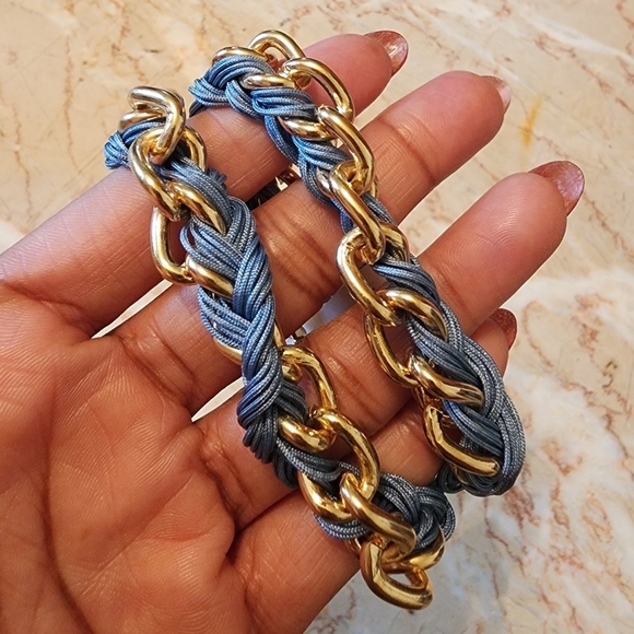 NWT Loft Women’s Blue Braided Woven Link Bracelet (per bracelet) - Picture 3 of 4